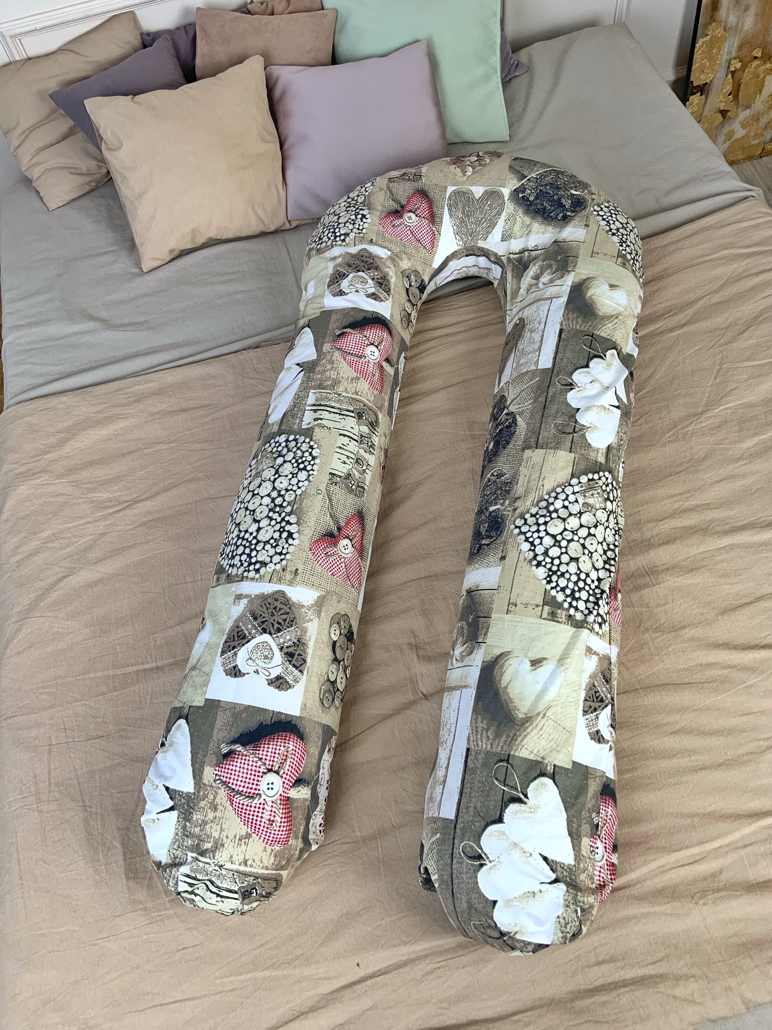 

Подушка для беременных с наволочкой Coolki Sweet Dreams 100% Хлопок XXXL 170x75