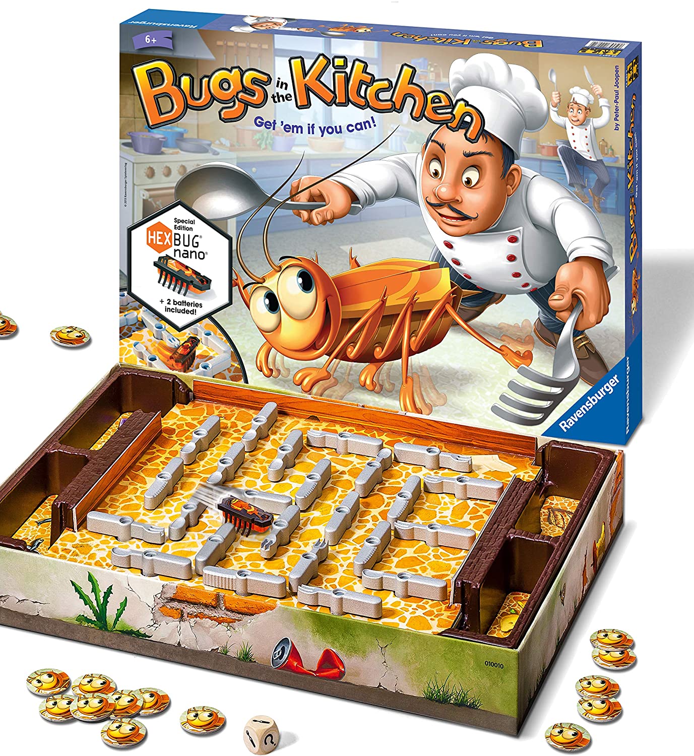

Интерактивная настольная игра Ravensburger Кукарача жуки на кухне нано тараканы