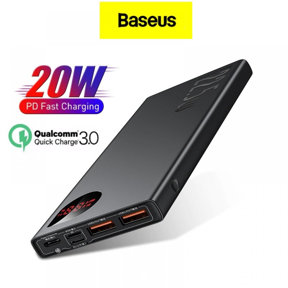 

УМБ Power bank Baseus Adaman Metal Digital Display QC 22.5W 10000mAh Black