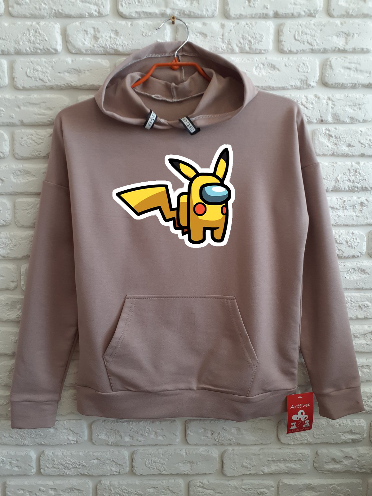 

Худи для мальчиков ArtSvet Among US pikachu (Амонг АС Пикачу) Бежевый 158 см MAU1SCTKF