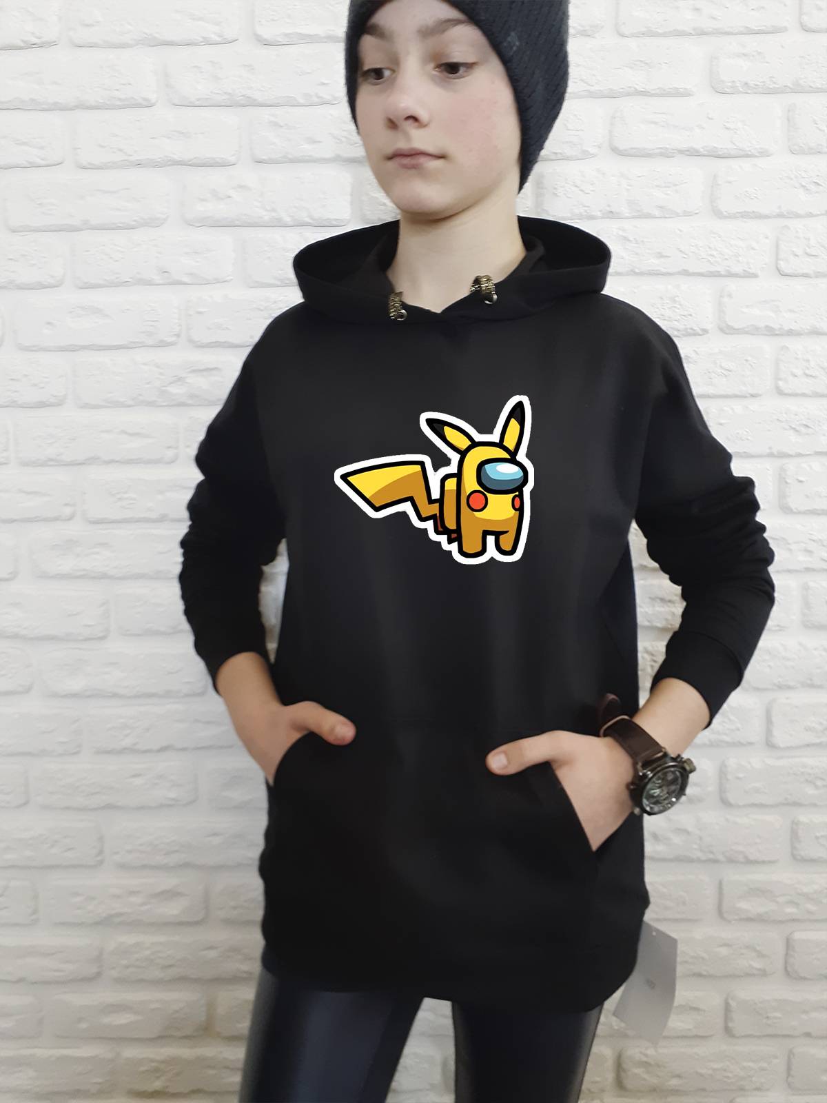 

Худи для девочек ArtSvet Among US pikachu (Амонг АС Пикачу) Черная 158 см AU1SCTCH