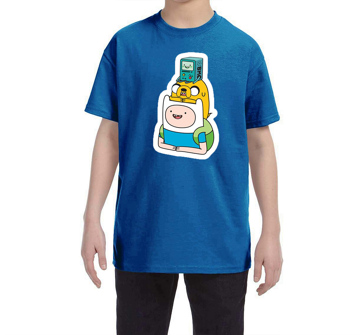 

Футболка для мальчика ArtSvet Finn Jake BMO Синий 164 рост BMODBMOTSN