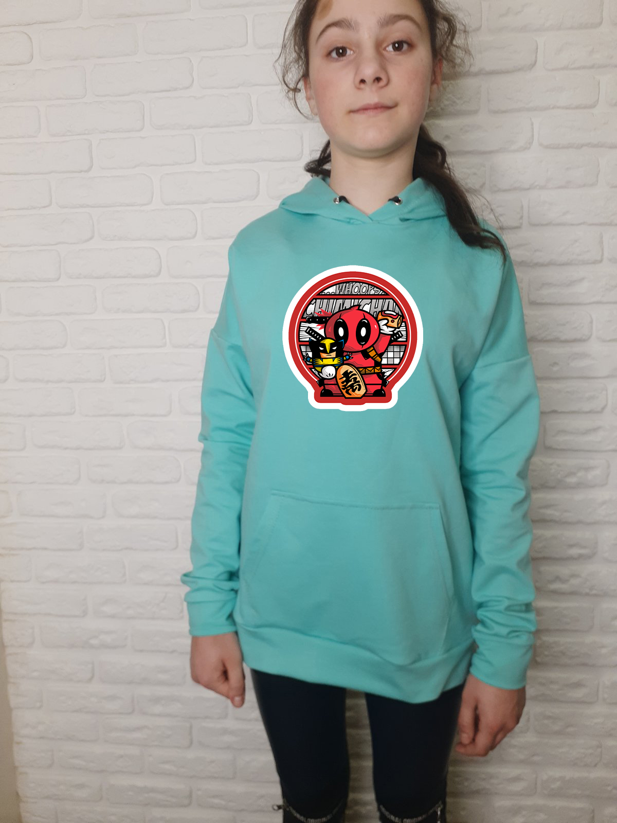 

Худи для девочек ArtSvet Дэдпул Бирюзовый 158 см NDPTBI