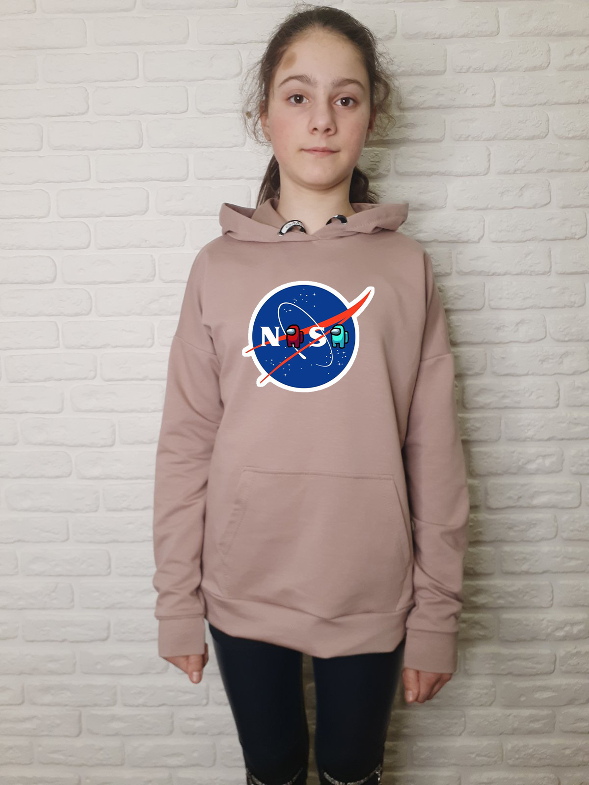 

Худи для девочек ArtSvet амонг ас наса (Among Us Nasa) Бежевый 164 см NSCTKF