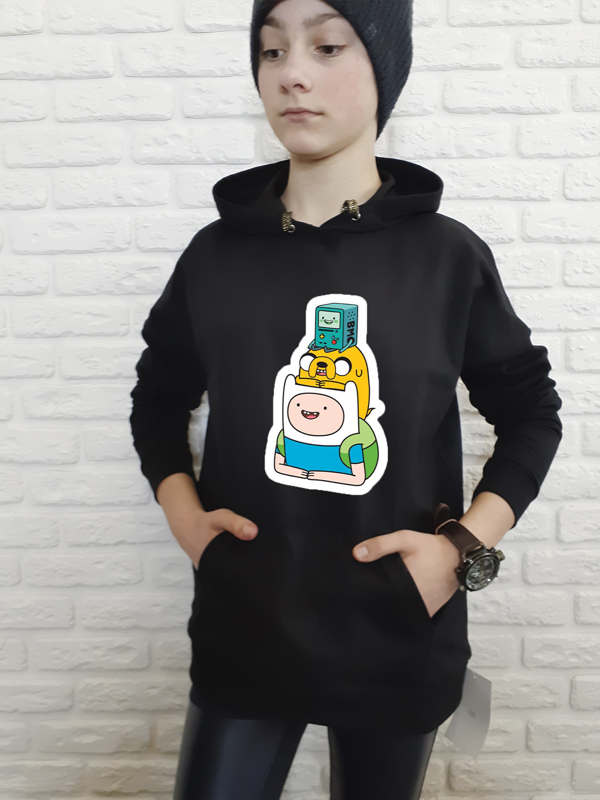 

Худи для девочек ArtSvet Finn Jake BMO Черная 140 см BMOCBMOH