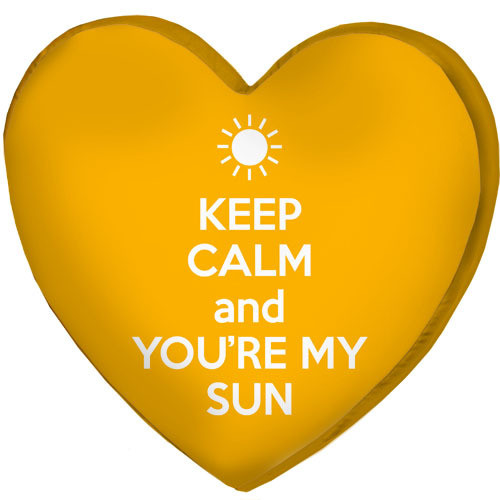 

Подушка сердце 3D Presentville Keep calm and you`re my sun 40х40х7,5 см