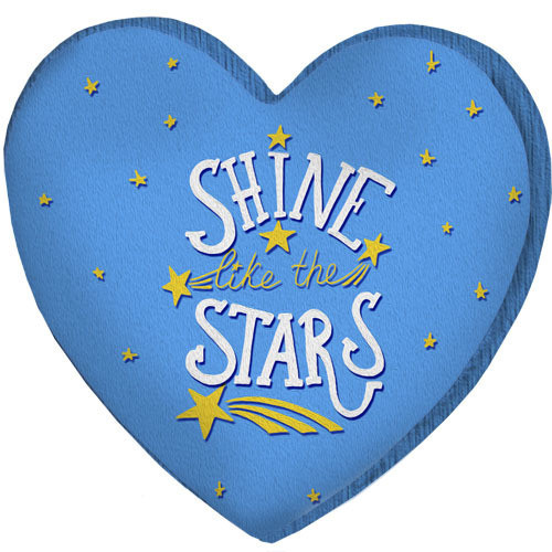 

Подушка сердце 3D Presentville Shine like the stars 40х40х7,5 см