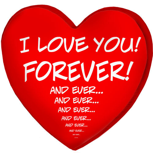 

Подушка сердце 3D Presentville I love you! Forever! 40х40х7,5 см