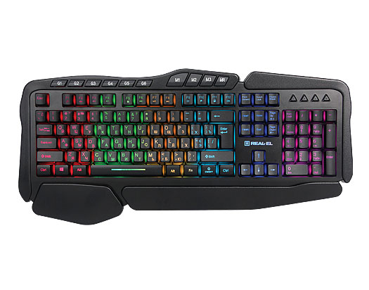 

Игровая клавиатура REAL-EL Gaming 8900 RGB Macro Black USB
