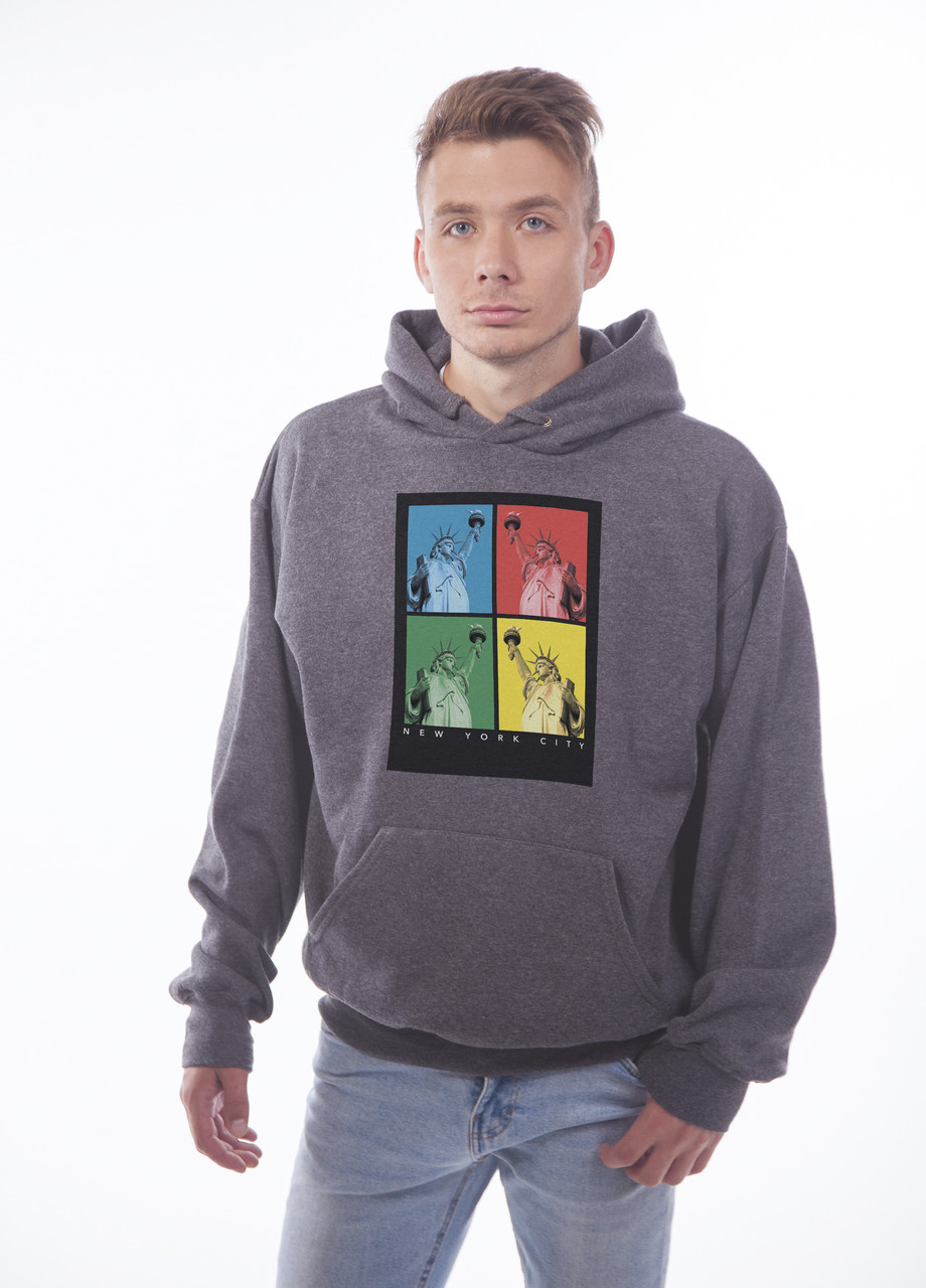 

Толстовка тёмно серая LOYS "NYC pop art" XXL