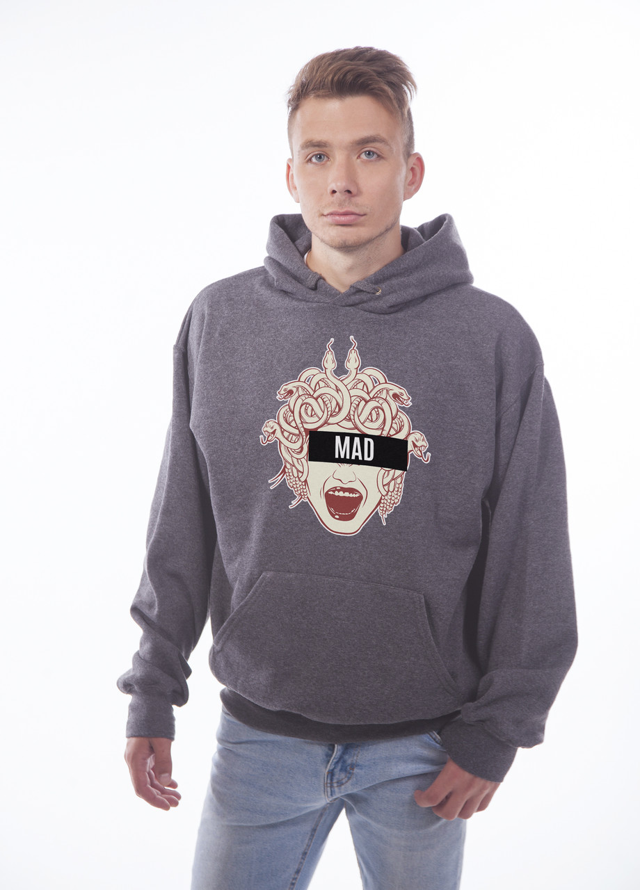 

Толстовка тёмно серая LOYS "MAD" XXL