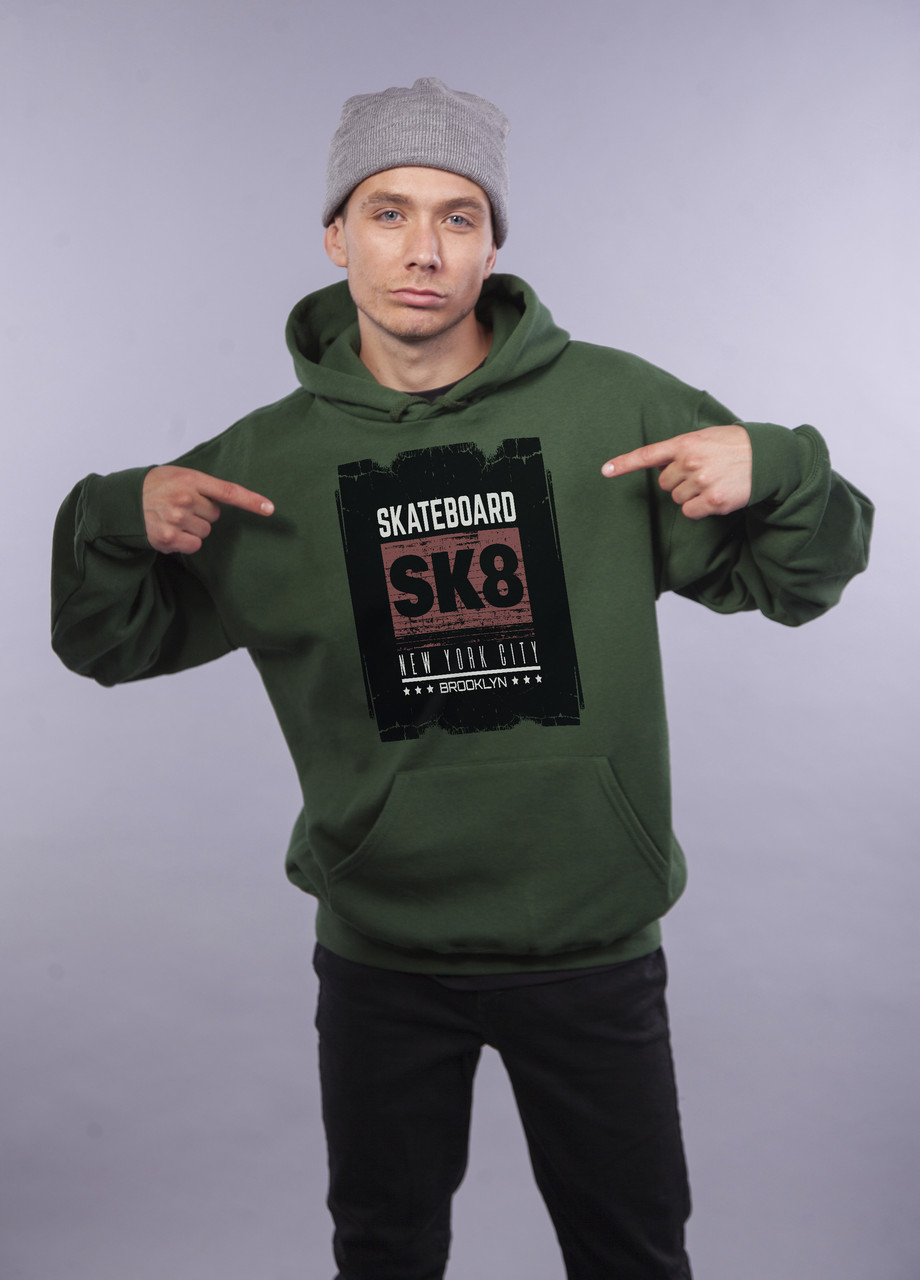 

Толстовка тёмно зелёная LOYS "SK8" XXL