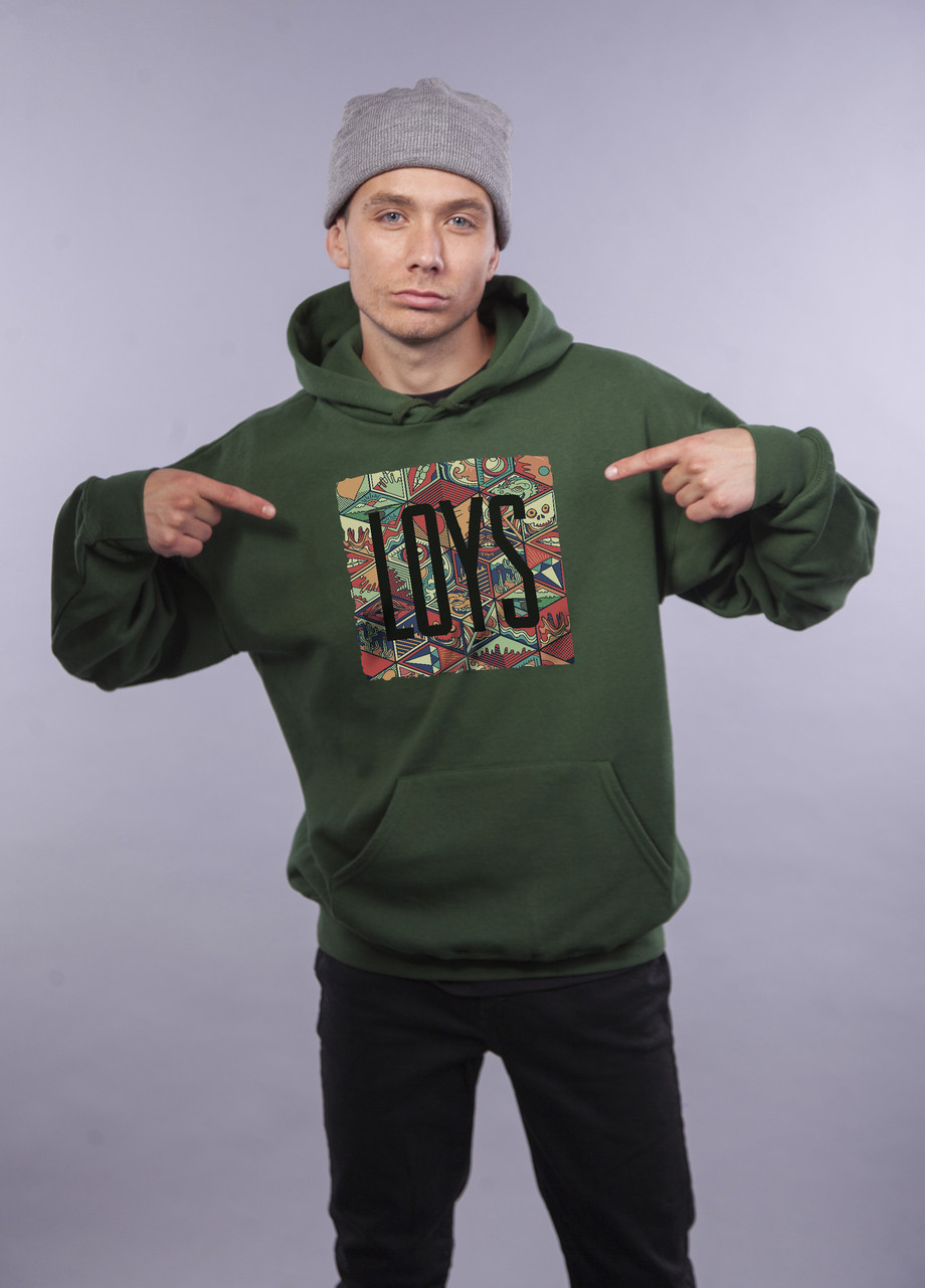 

Толстовка тёмно зелёная LOYS "Rhombus Art" XXL
