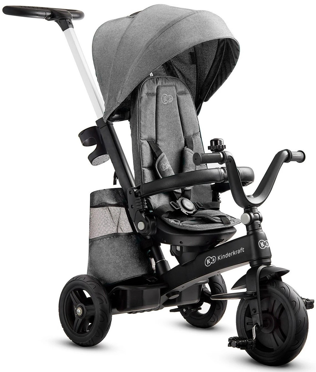 

Трехколесный велосипед Kinderkraft Easytwist Platinum Grey