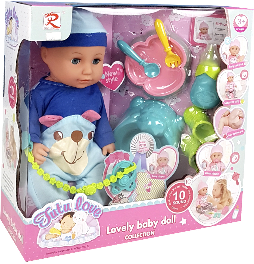 

Интерактивная кукла Qunxing Toys Пупс с аксессуарами (8633) (4812501172874)