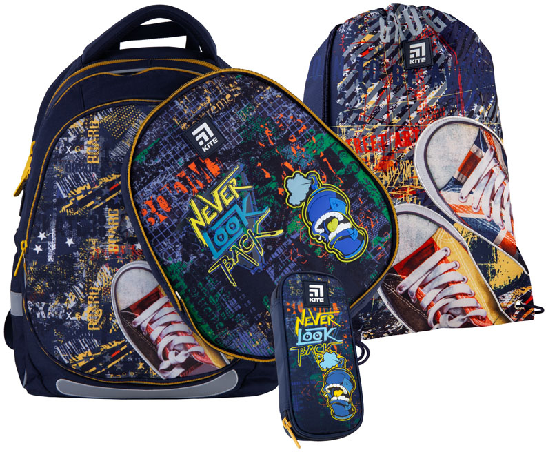 

Школьный набор Kite Education Рюкзак 38x28x16 18 л + пенал + сумка для обуви (SET_K21-700M(2p)-1)