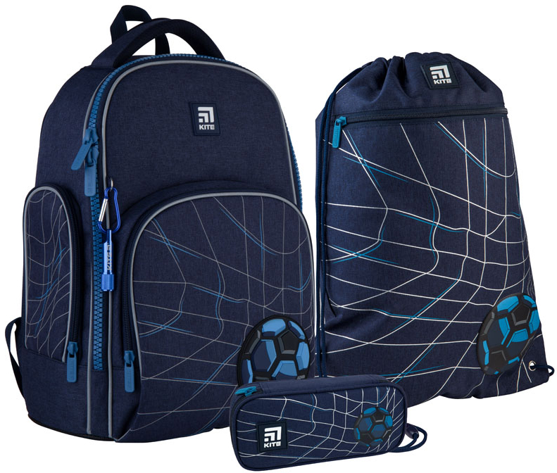 

Школьный набор Kite Education Рюкзак 38x29x16.5 16 л + пенал + сумка для обуви (SET_K21-706M-3)