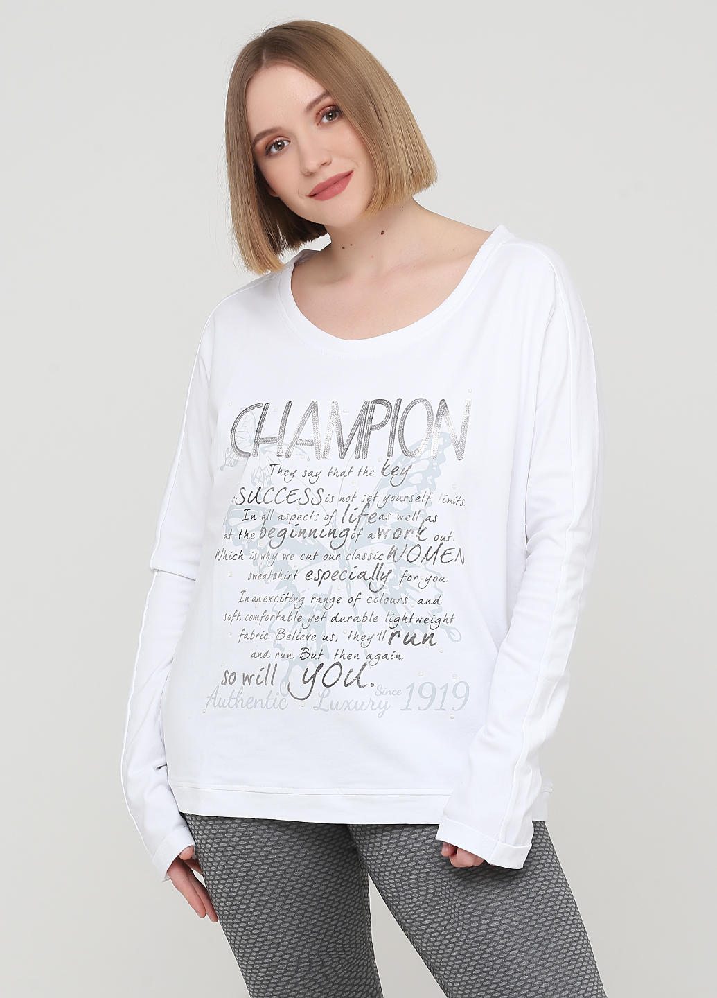 

Свитшот Champion smix02200058 XXL Белый 2000000552163
