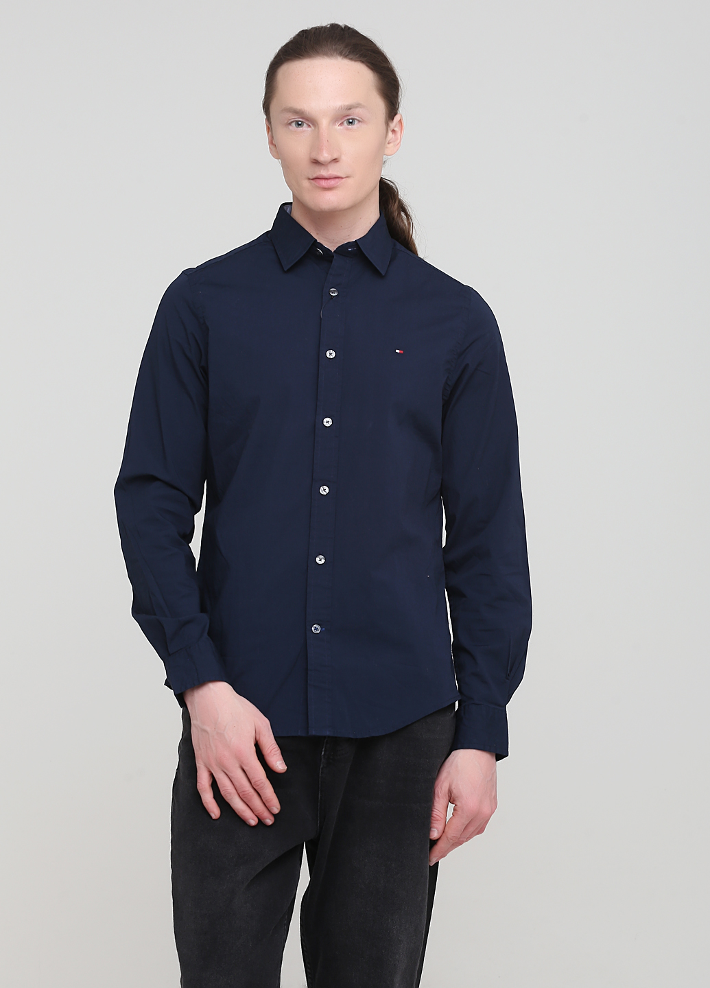 

Мужская рубашка - рубашка Tommy Hilfiger TH1488W S Темно-синий