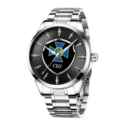 

Часы Chronte с логотипом СБУ Silver-Black
