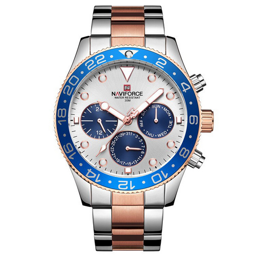 

Часы Naviforce NF9147 Silver-Cuprum-Blue
