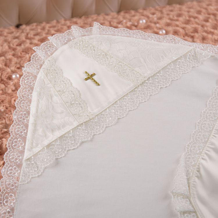 

Крижма BetiS "Мрія-2" подвійна Молочний Кулір,атлас 27071811 75*80 см