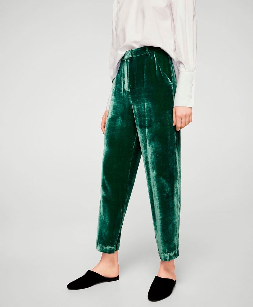 

Штани MANGO 36578 40 Зелений