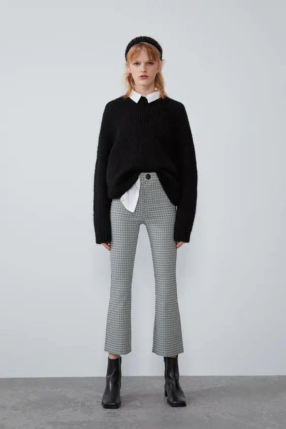 

Легінси ZARA 36373 XL Чорний/білий