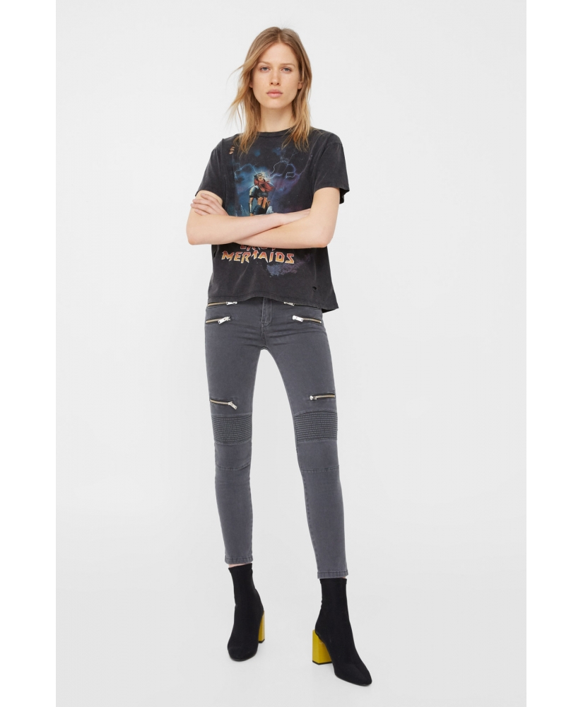

Джинси MANGO 34679 40 Сірий