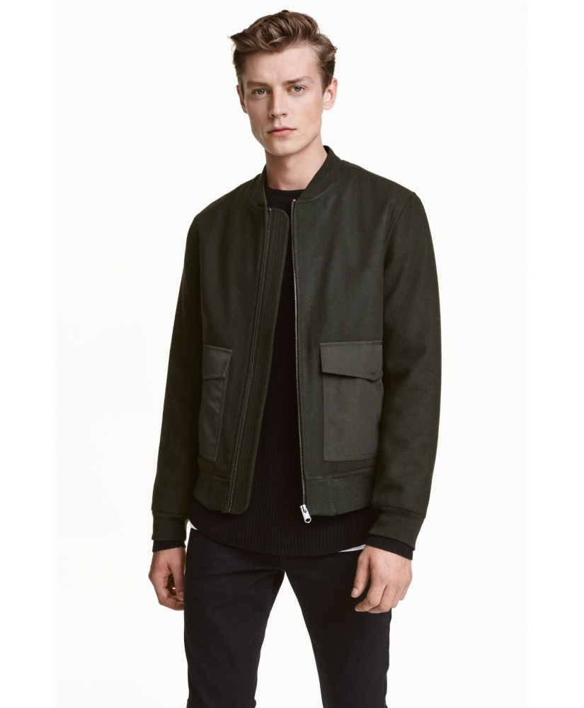 

Бомбер H&M 36607 S Зелений
