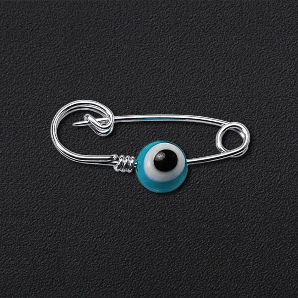 

Серебряная булавка "Голубой глаз" 7000-1-skiey