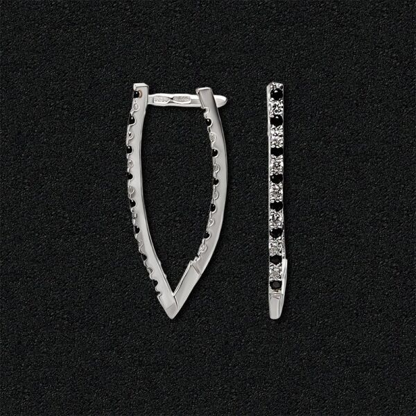 

Серебряные серьги с фианитами 2008-bw