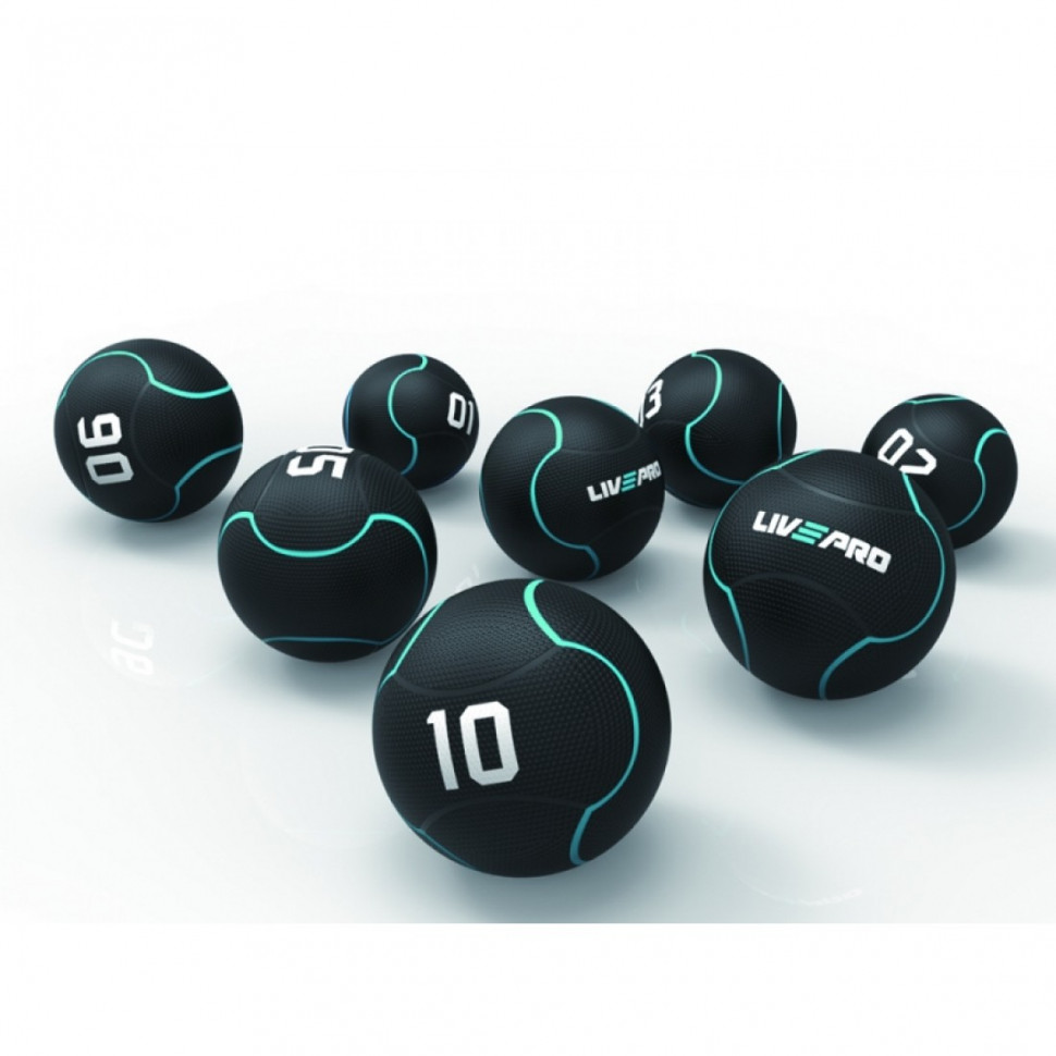 

Медбол LivePro SOLID MEDICINE BALL черный LP8110 1 кг