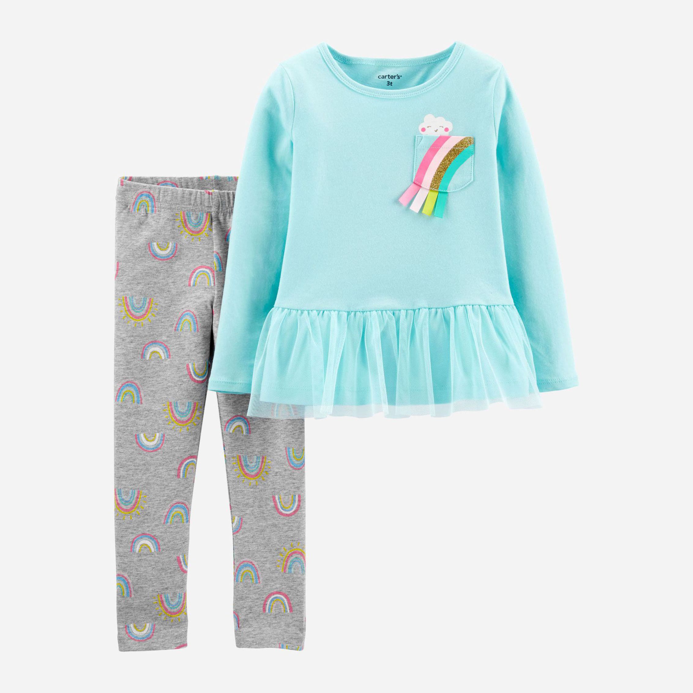 

Комплект (футболка с длинными рукавами + лосины) Carters 2H325010 96-98 см Мультиколор (192136694090)