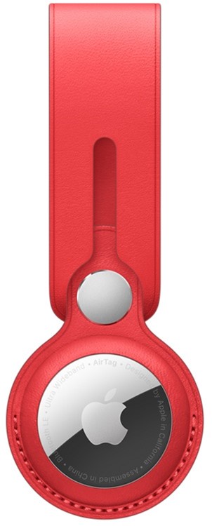 Акція на Кожаный брелок-подвеска Apple для AirTag Leather Loop - (PRODUCT) RED (MK0V3ZM/A) від Rozetka UA
