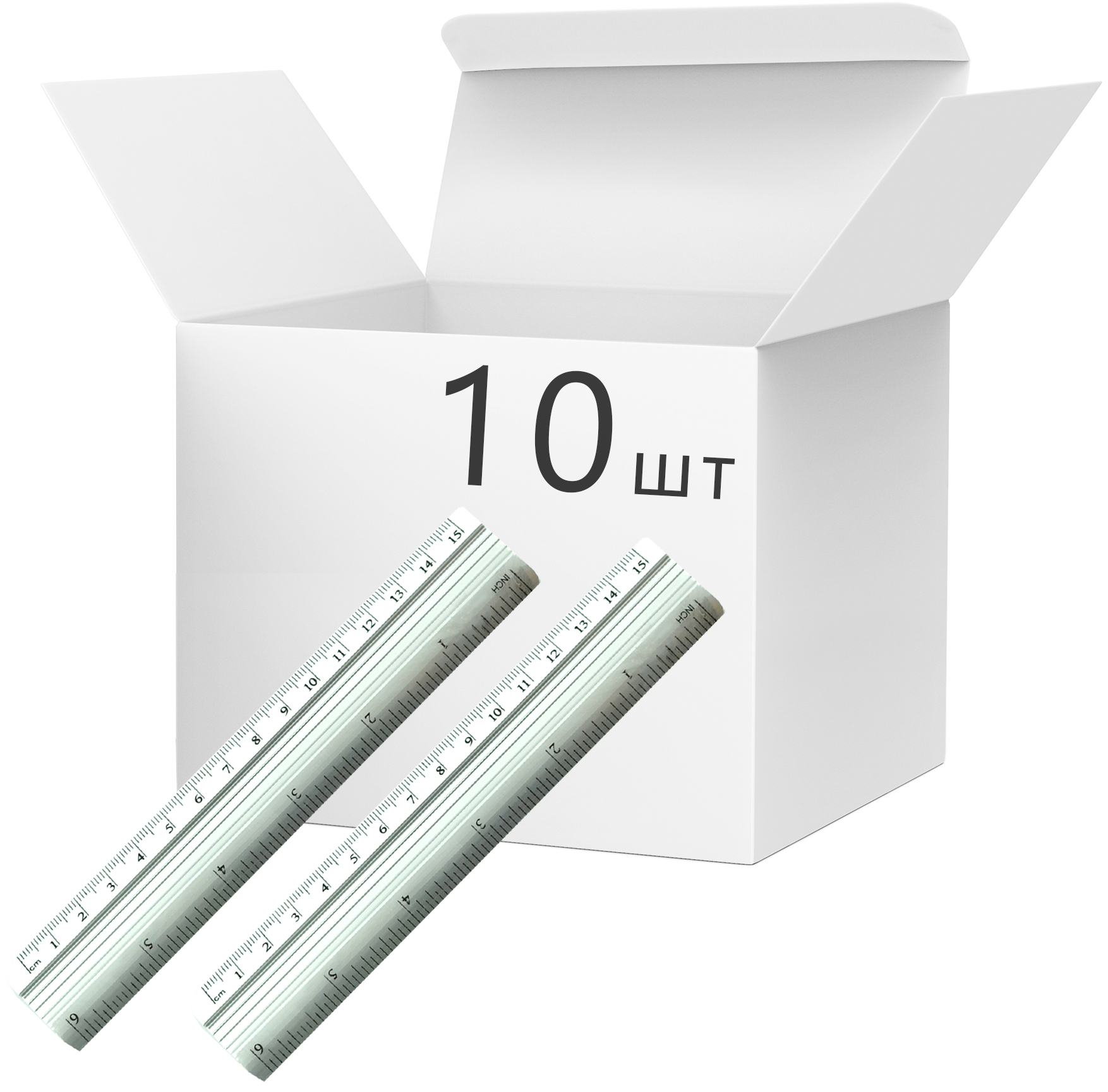 

Набор линеек KLERK алюминиевых 15 см Серебристых 10 шт (Я45265_KL01515_10)