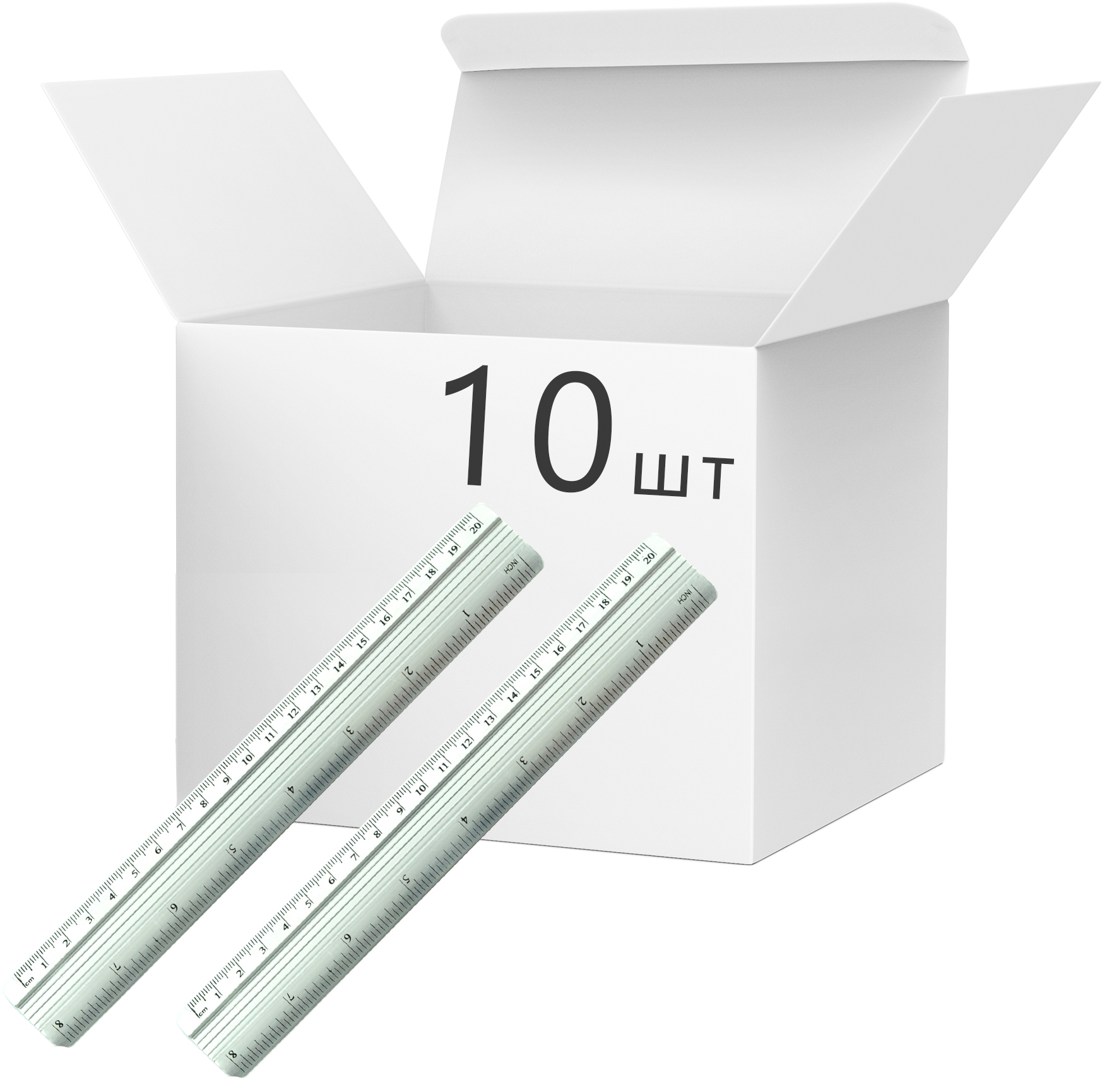 

Набор линеек KLERK алюминиевых 20 см Серебристых 10 шт (Я45838_KL3153_10)