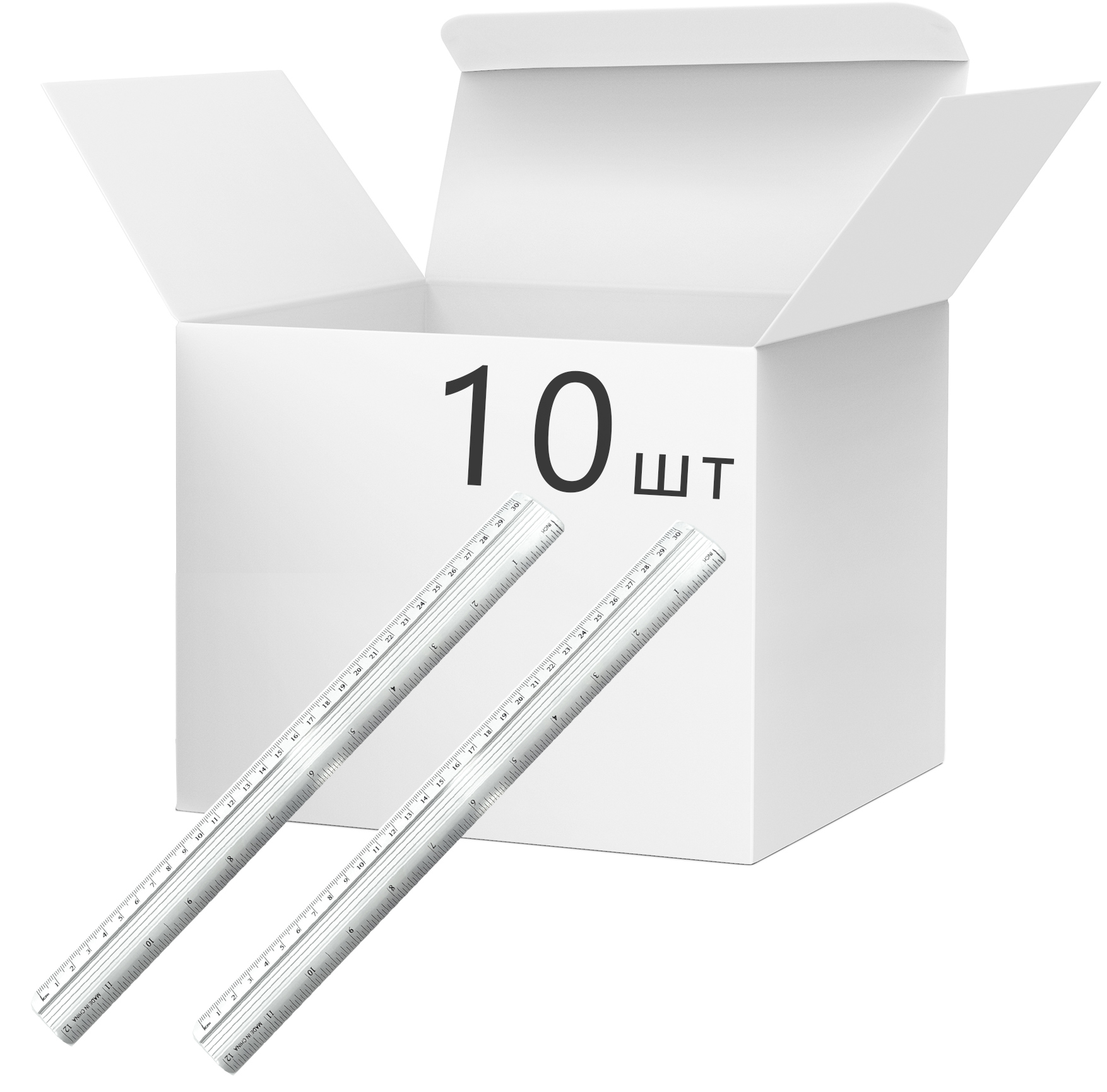 

Набор линеек KLERK алюминиевых 30 см Серебристых 10 шт (Я45811_KL01530_10)