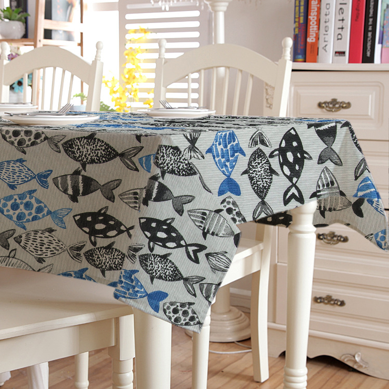 

Скатерть с акриловым покрытием Time Textile Pescado Синий TT142746 160x220