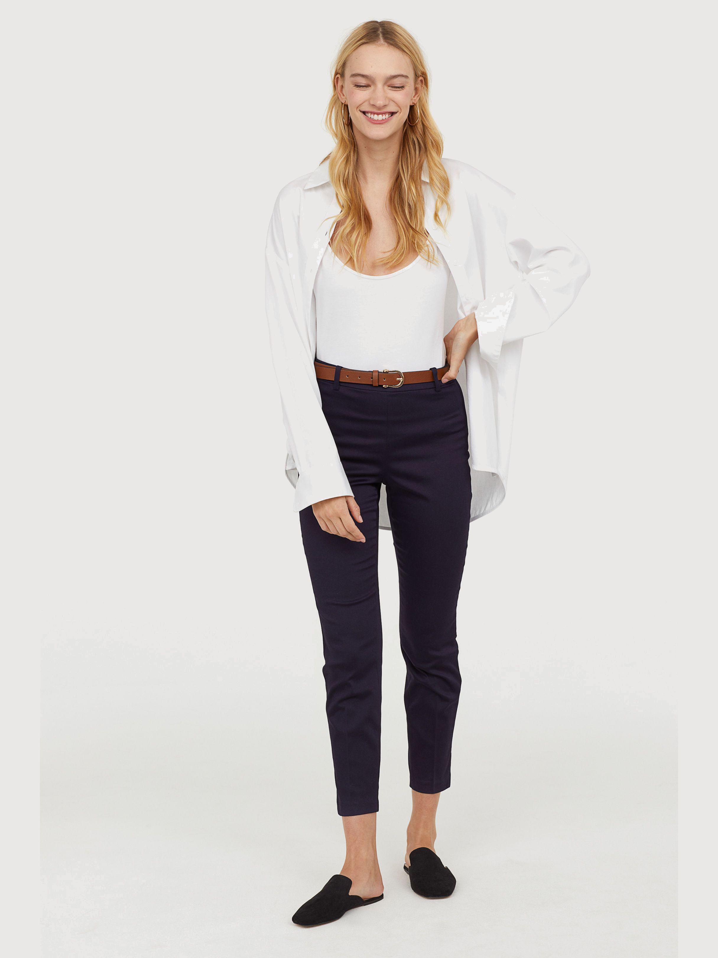 

Брюки H&M 5737167-AAQJ 36 Темно-синие