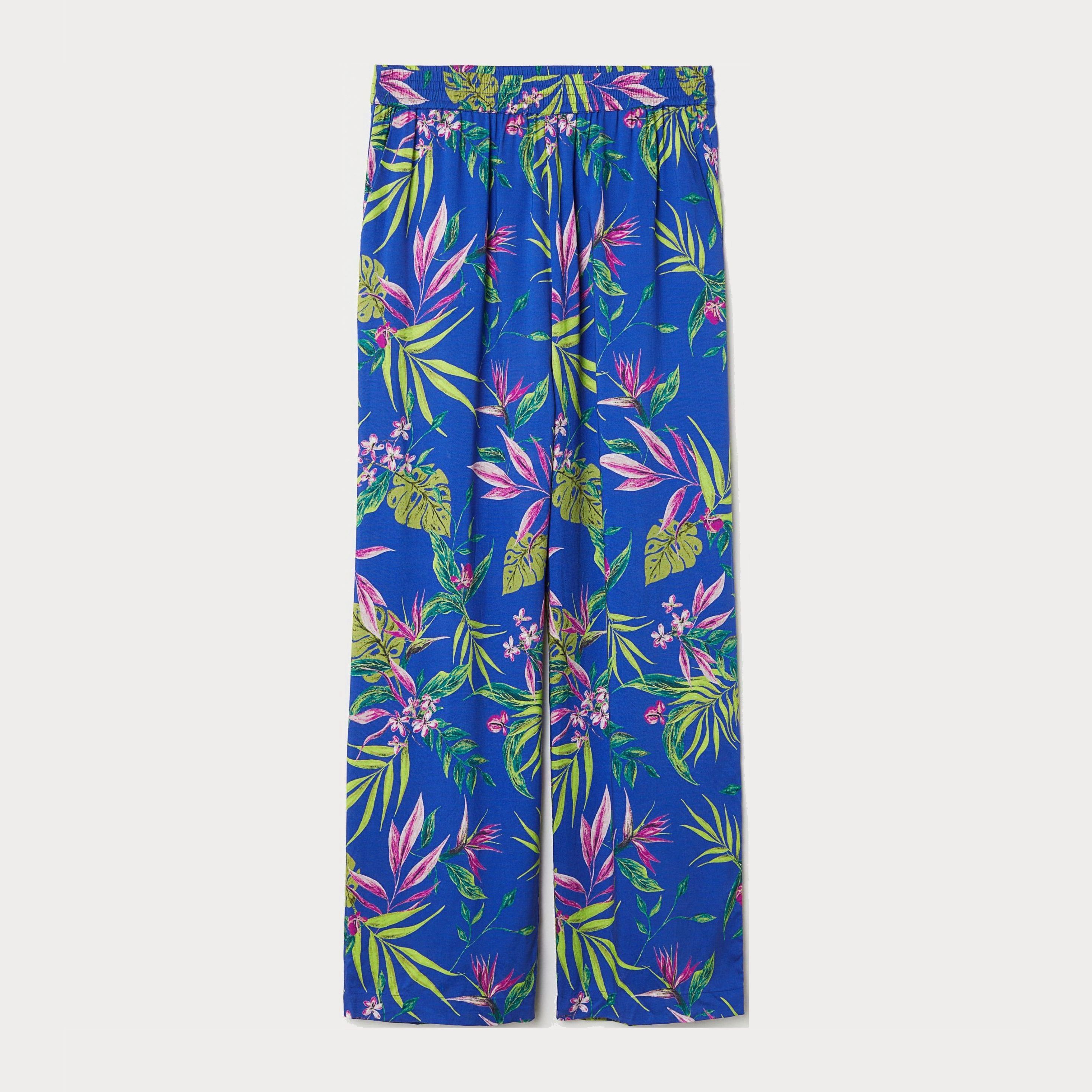 

Брюки H&M 5942647-AAYV 38 Синие с разноцветным