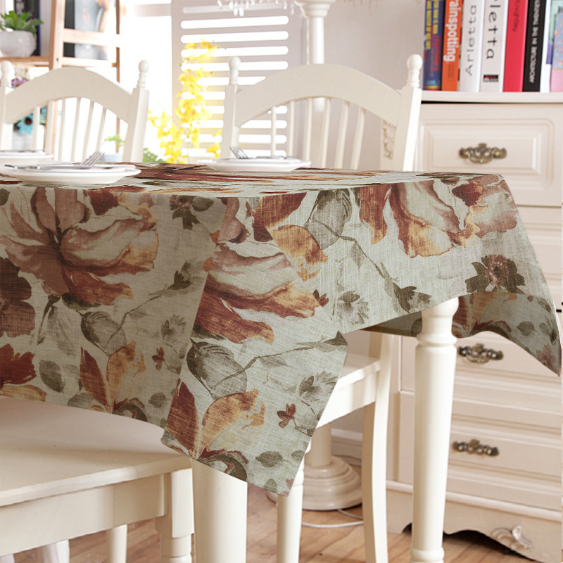 

Скатерть из хлопка Time Textile Осенние цветы Коричневый TT137269 150x220