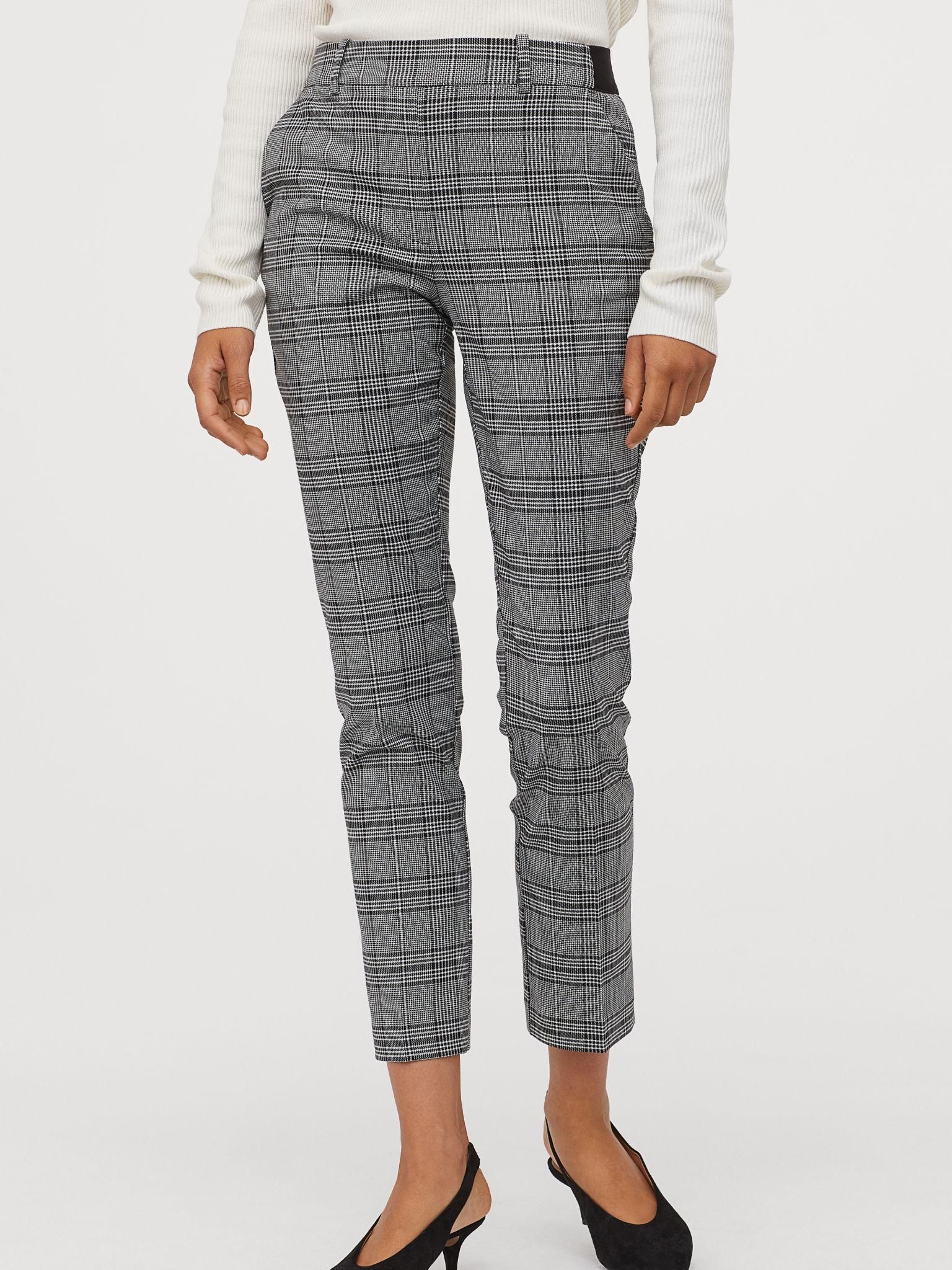 

Брюки H&M 7528140-AEKP 36 Темно-бежевые с разноцветным