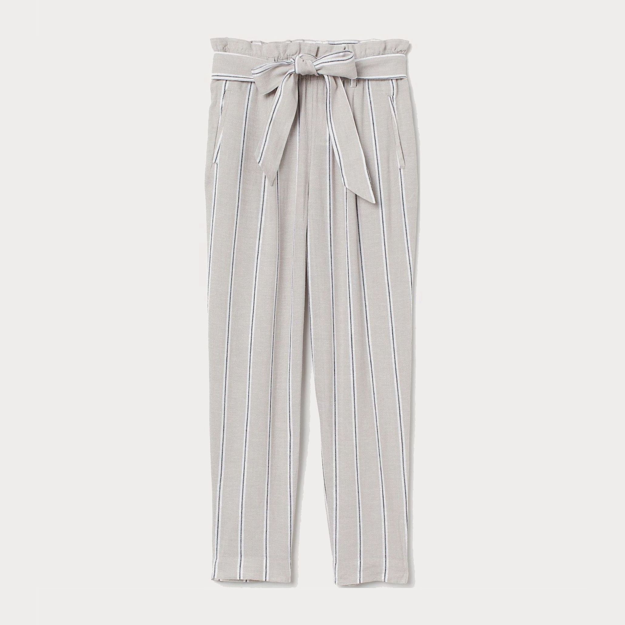 

Брюки H&M 7110249-AAXA 38 Серые с белым