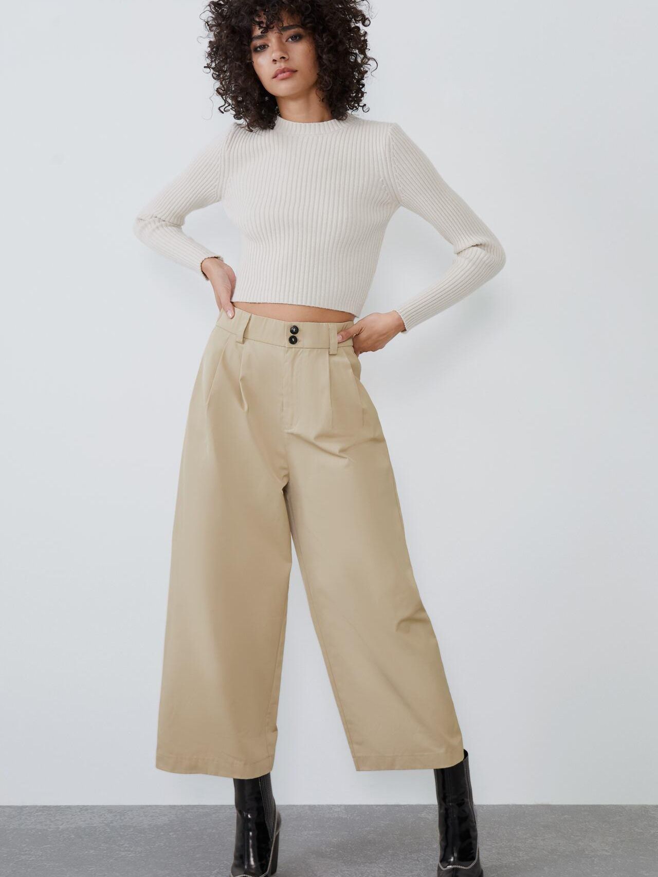 

Брюки Zara 7102/250/711-ACTQ XL Бежевые