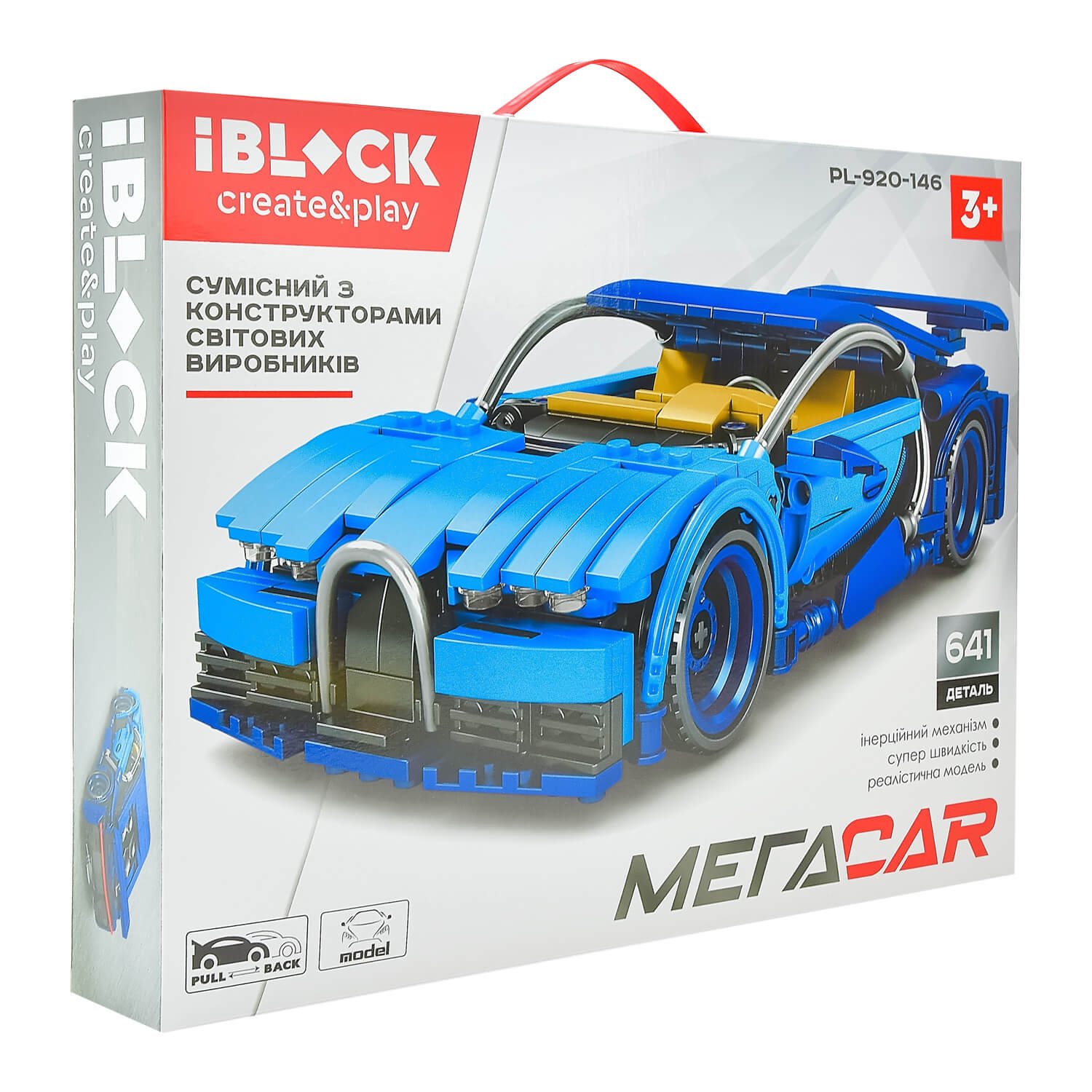

Конструктор IBlock Мегаcar 641 елемент (PL-920-146)