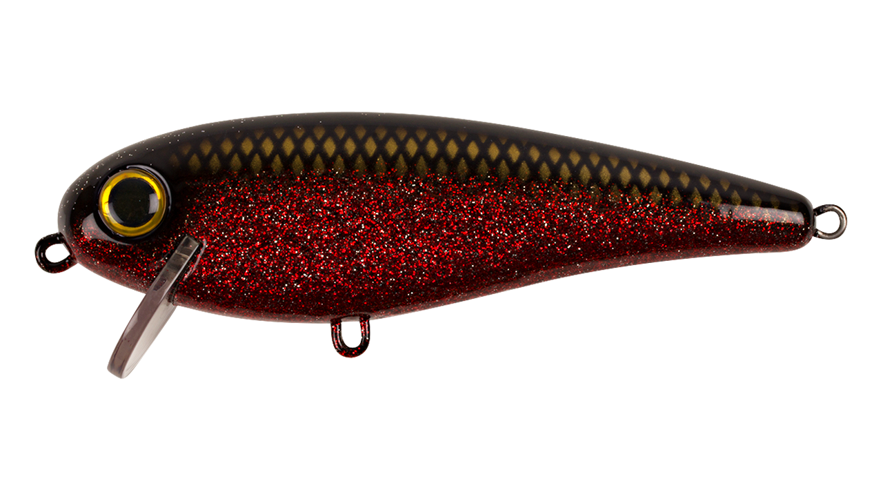 

Воблер Strike Pro Jonny Vobbler Dark Red Glitter плавающий 13см 53гр5#JV007 (107200)