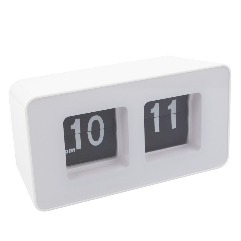 

Перекидные часы Flip Clock FC 7W Белые в ретро стиле