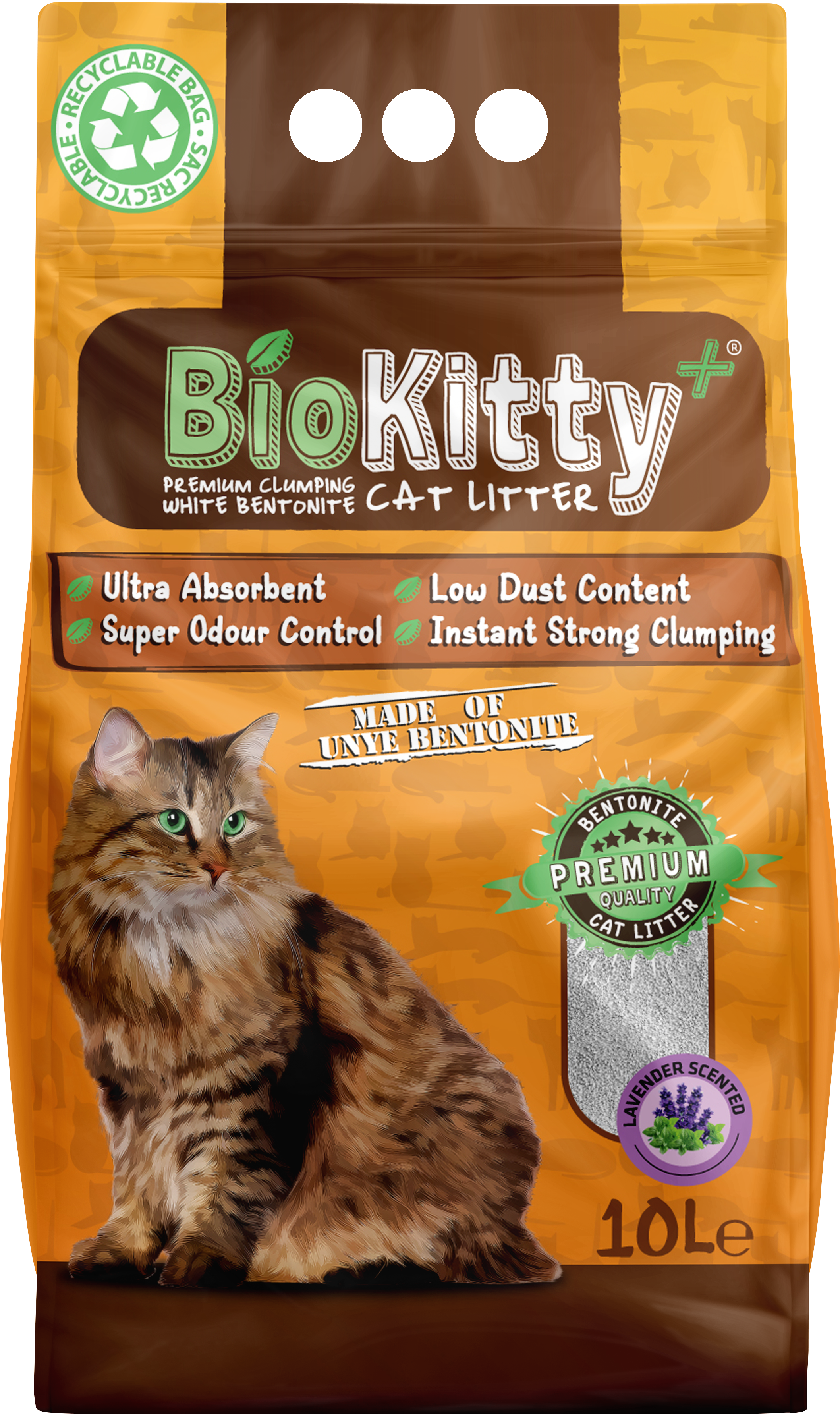 

Наполнитель для кошачьего туалета BioKitty Super Premium White Lavender Бентонитовый комкующий 8.4 кг (10 л) (8680659333067/8680659333517)