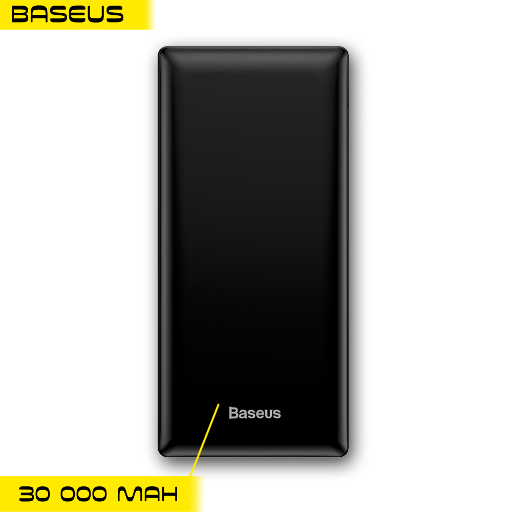 

УМБ PowerBank Павербак для смартфона Портативное универсальное зарядное устройство для телефона гаджетов Baseus Mini JA 3A 30000mAh Black